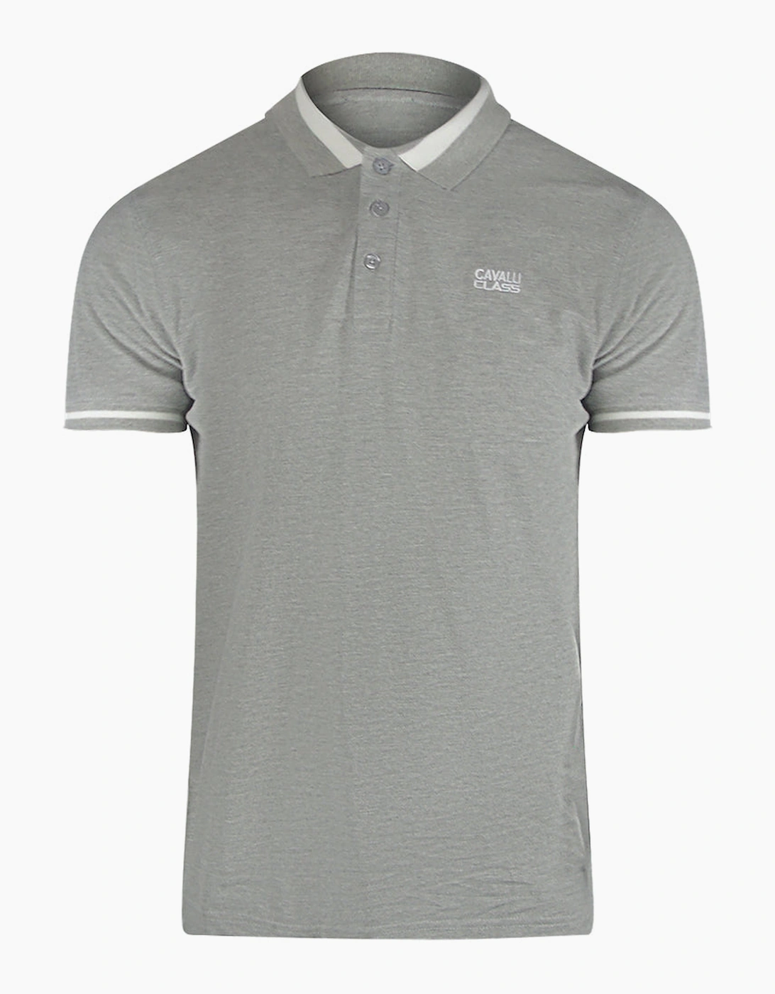 Roberto Cavalli Men's Grey Cavalli Class Bold Stripe Collar Polo Shirt  42 Xl