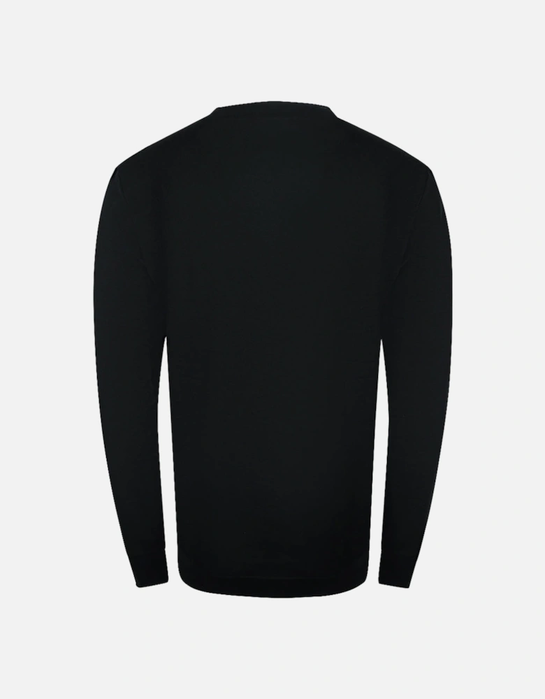 Cavalli Class Vibrant Floral Logo Black Round Neck Sweatshirt