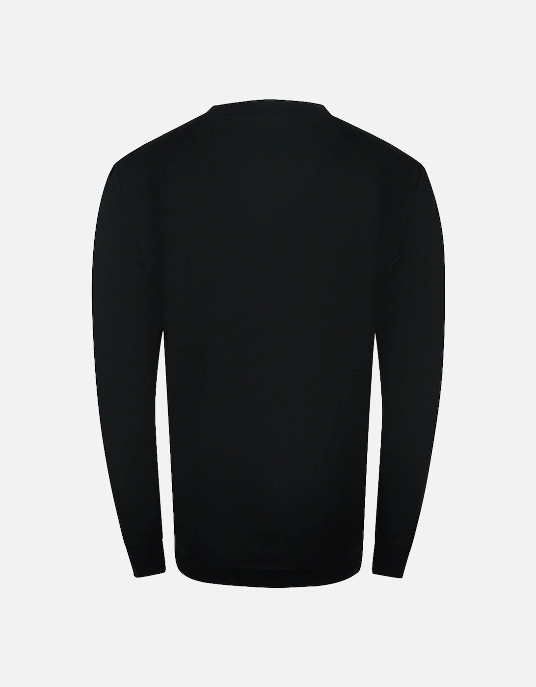 Cavalli Class Vibrant Floral Logo Black Round Neck Sweatshirt