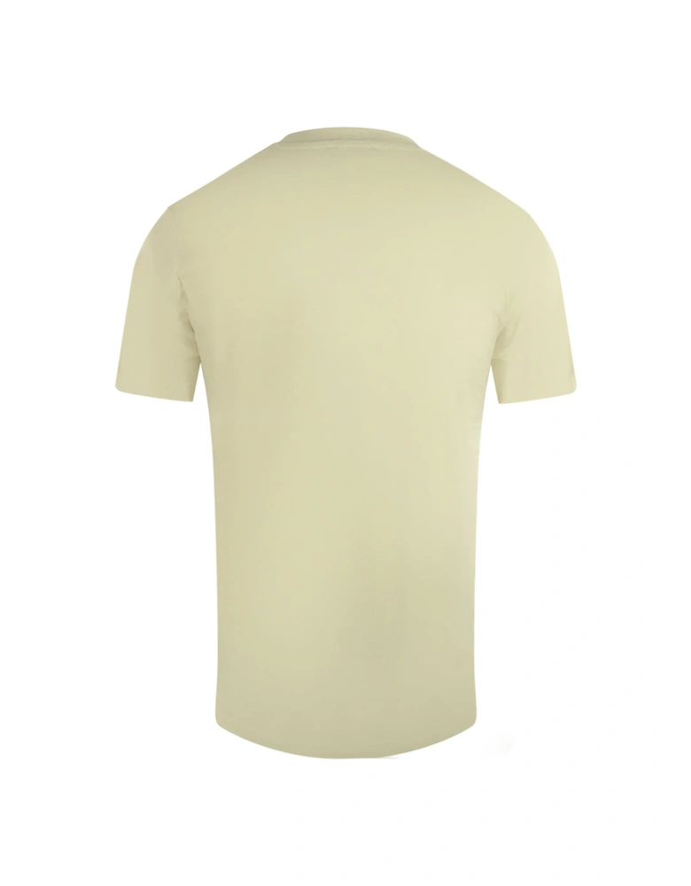 Cavalli Class Cracked Sprayed Logo Beige Sand T-Shirt