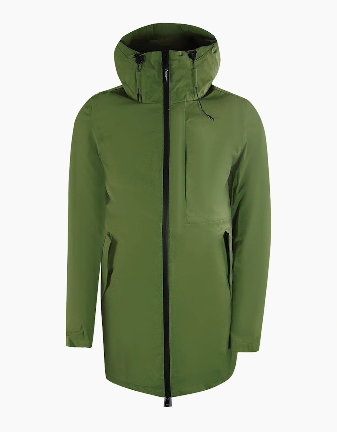 Men's Aquascutum Active 3-Way Parka Army Green Down Parka Jacket - Size: 40/Regular