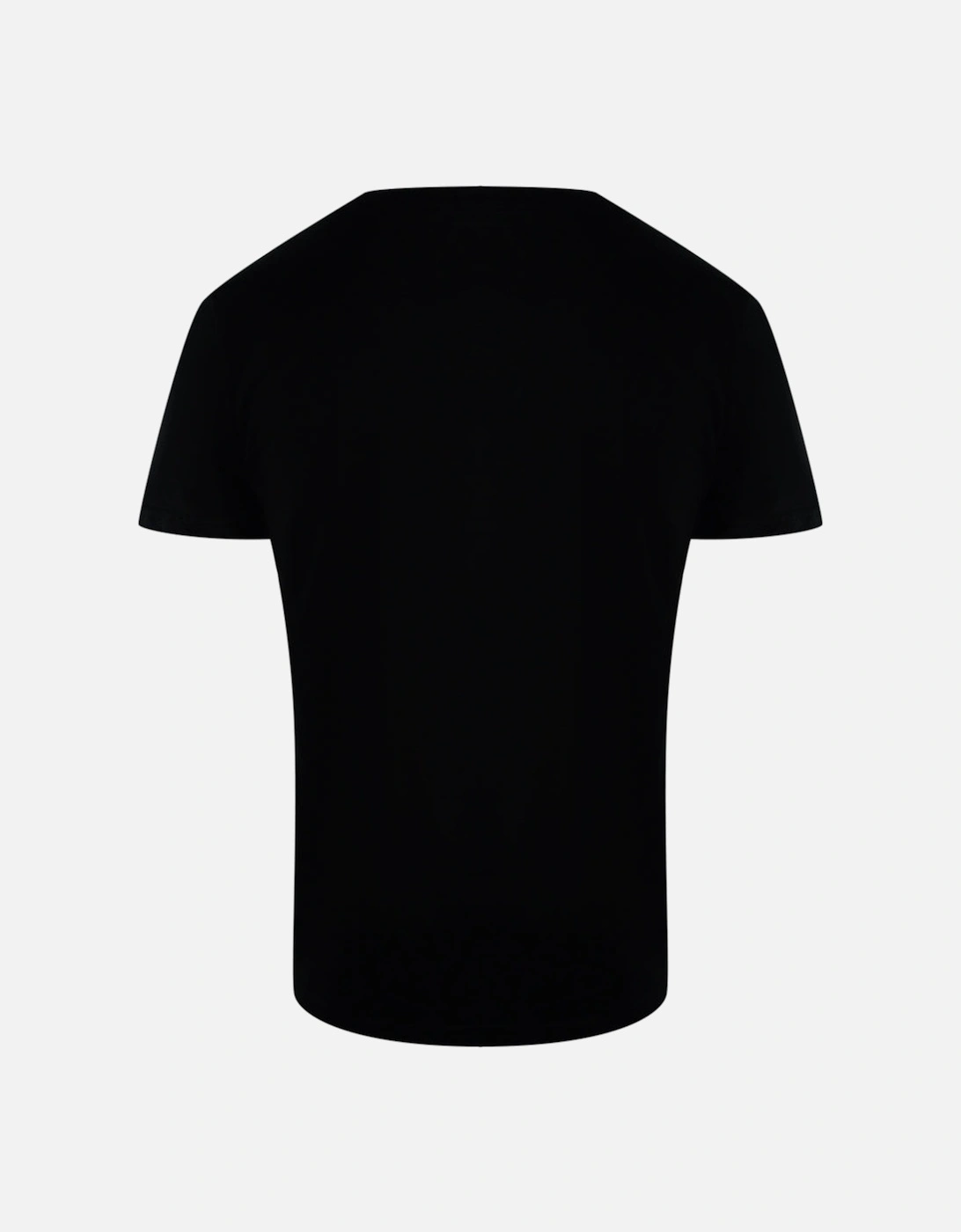 Cavalli Class Vibrant Floral Logo Black T-Shirt