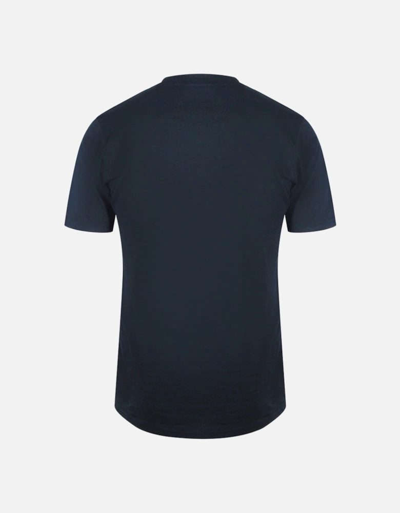 Cavalli Class Tiger Floral Logo Navy T-Shirt