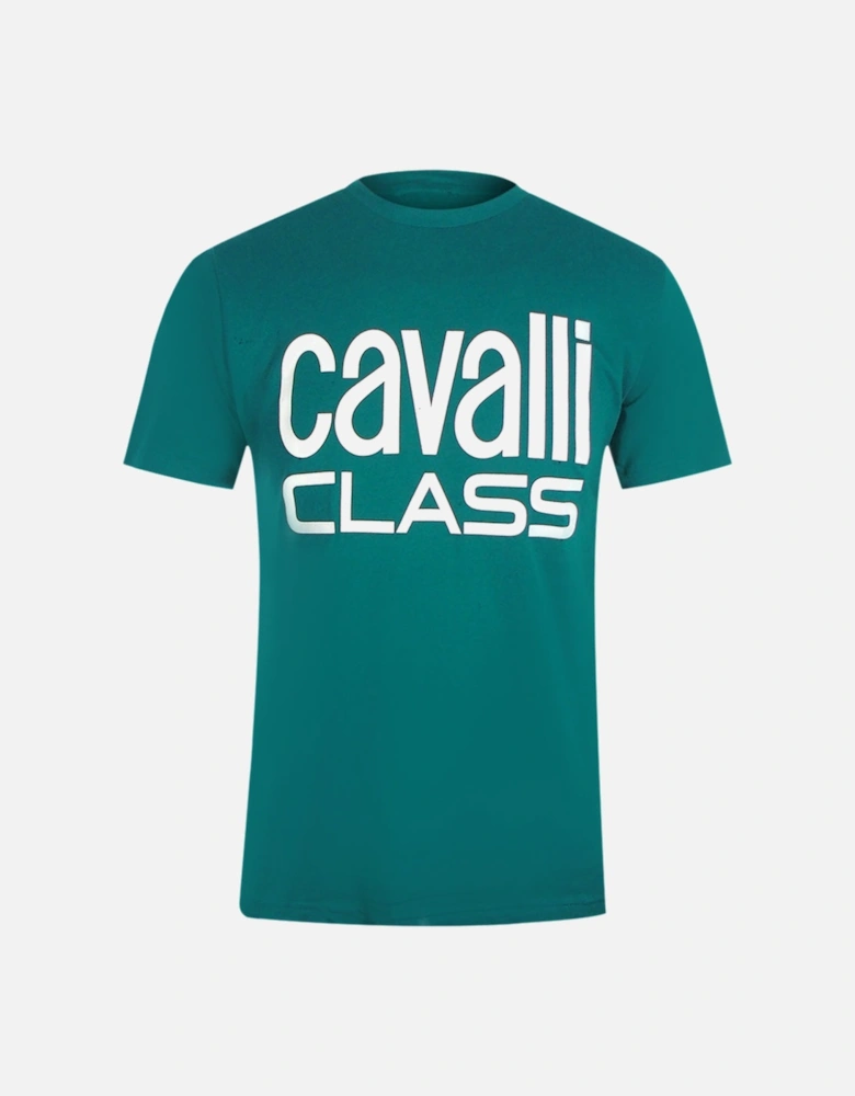 Cavalli Class Bold Brand Green T-Shirt