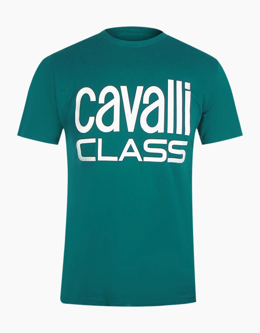 Roberto Cavalli Men's Green Cavalli Class Bold Brand T-Shirt  44 Xxl