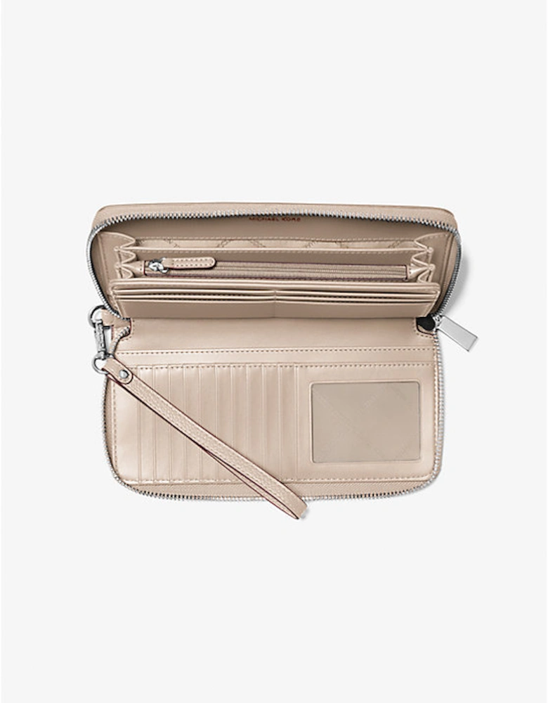 Large Pebbled Leather Continental Wallet