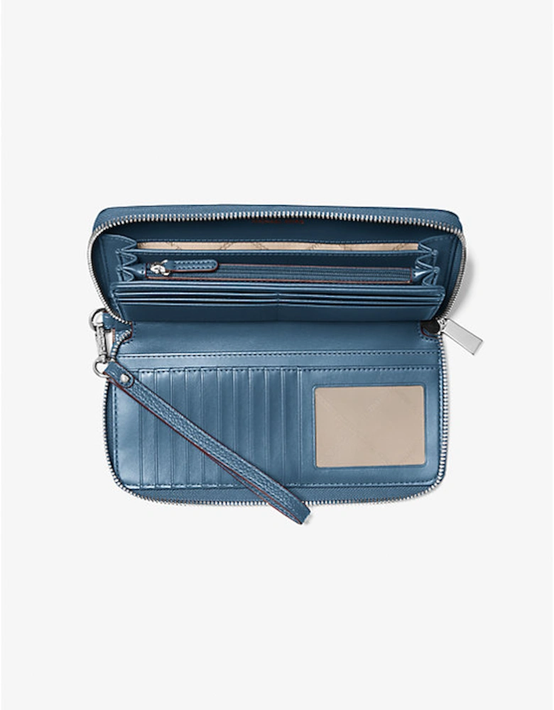 Large Pebbled Leather Continental Wallet