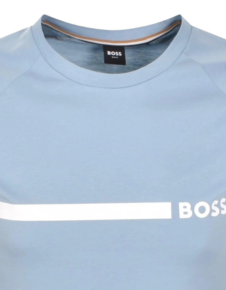 BOSS Slim Fit RN T-Shirt Open Blue