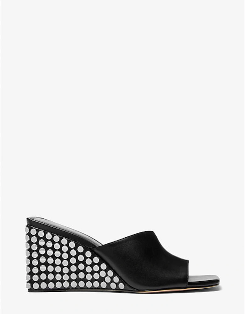 Merriam Studded Leather Wedge Sandal