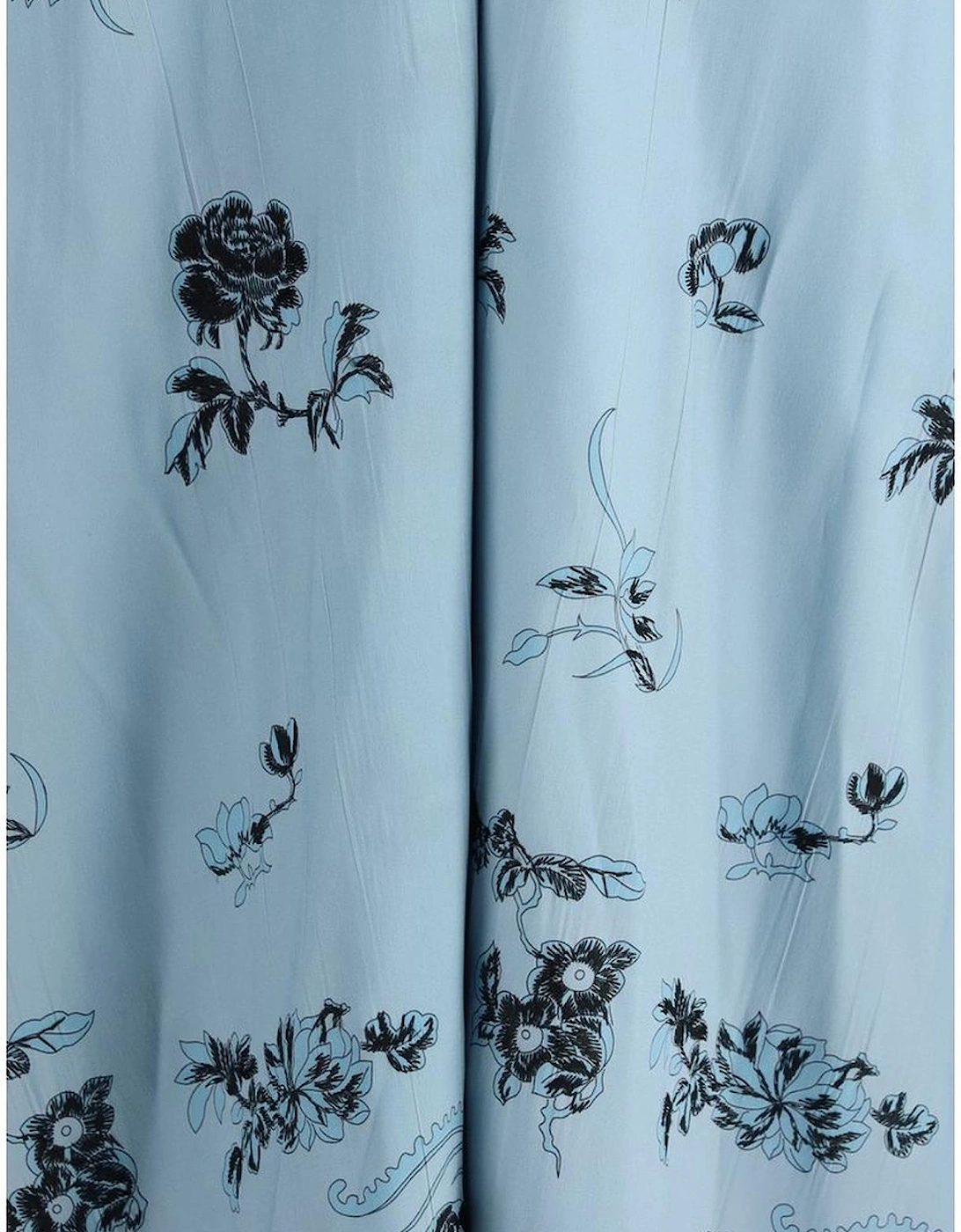 Silk Fagiolo Floral Embroidered Kimono Women - Light Blue Jackets