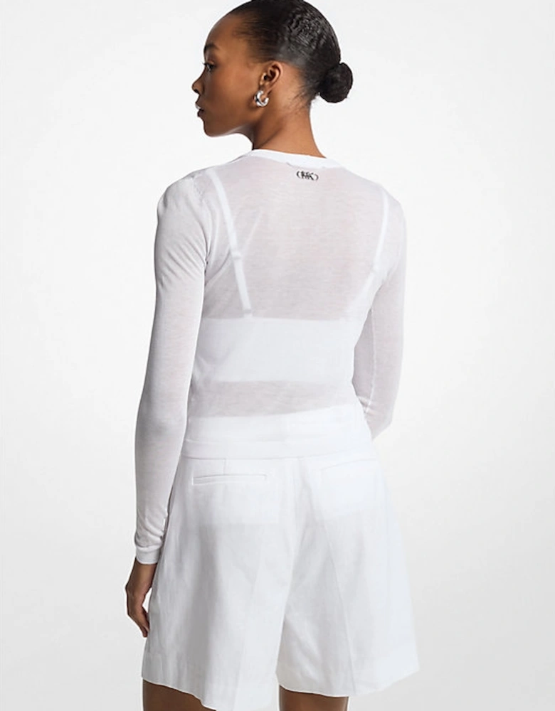 Tencel Blend Cropped Cardigan and Bra Top