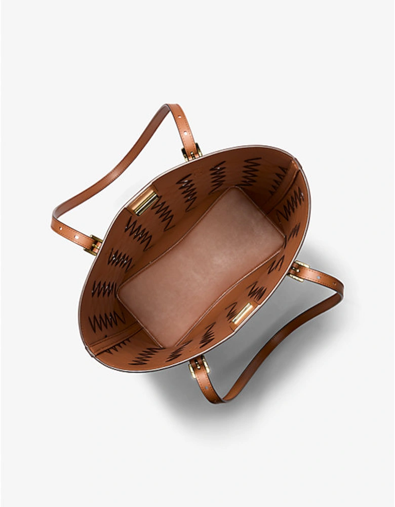 Quinn Large Woven Leather Tote Bag
