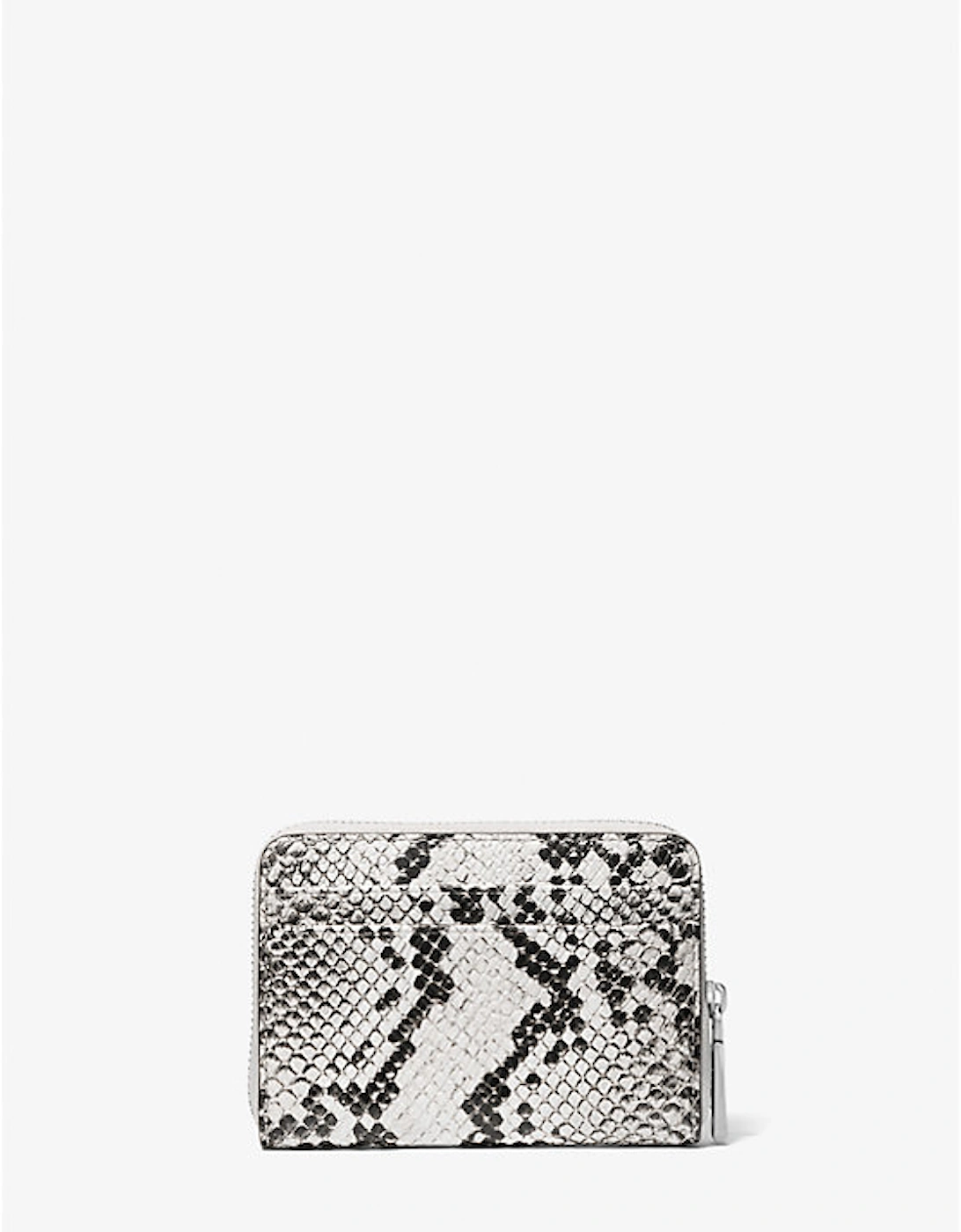 Jet Set Small Snake Embossed Leather Wallet