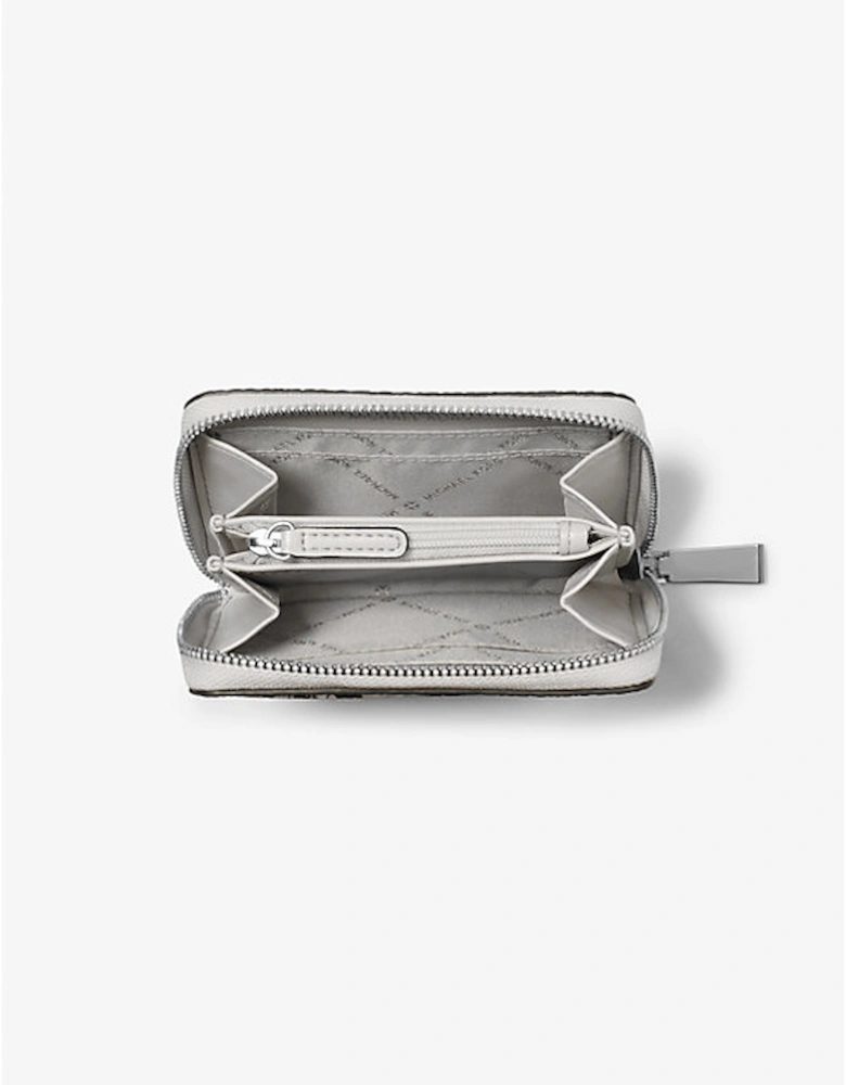 Jet Set Small Snake Embossed Leather Wallet