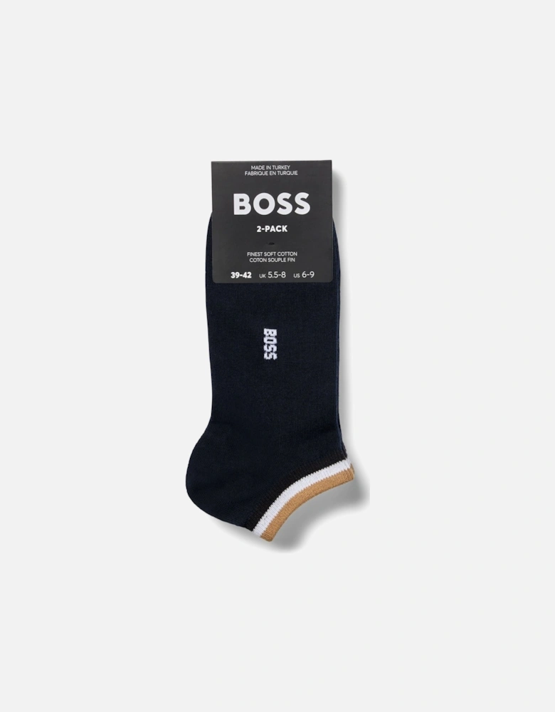 Boss 2 Pack Uni Stripe Cc Socks Dark Blue