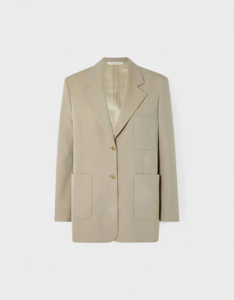 Knit Tape Blazer Beige