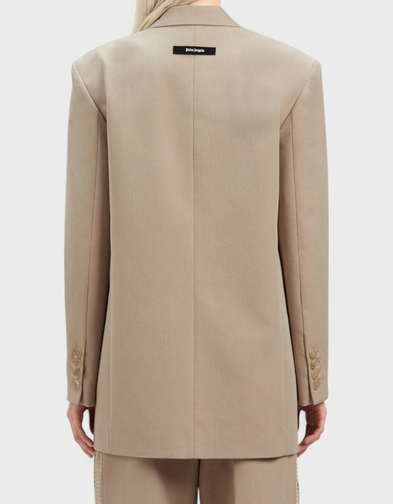 Knit Tape Blazer Beige