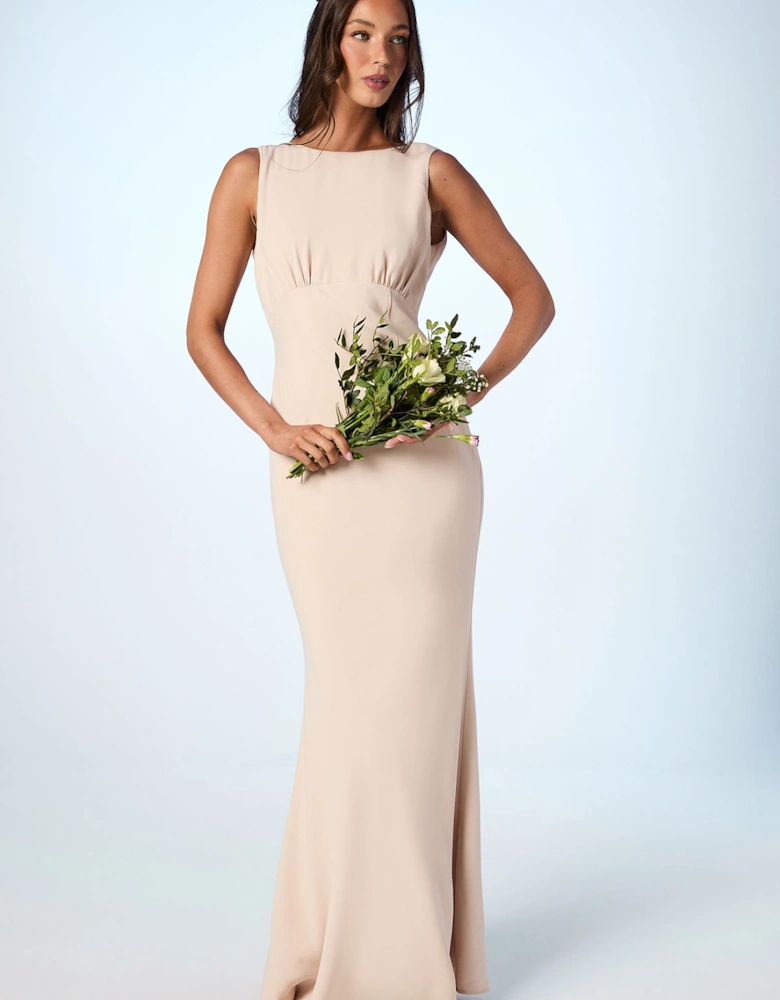 Honoured Sleeveless Cowl Back Maxi Bridesmaid Dress
