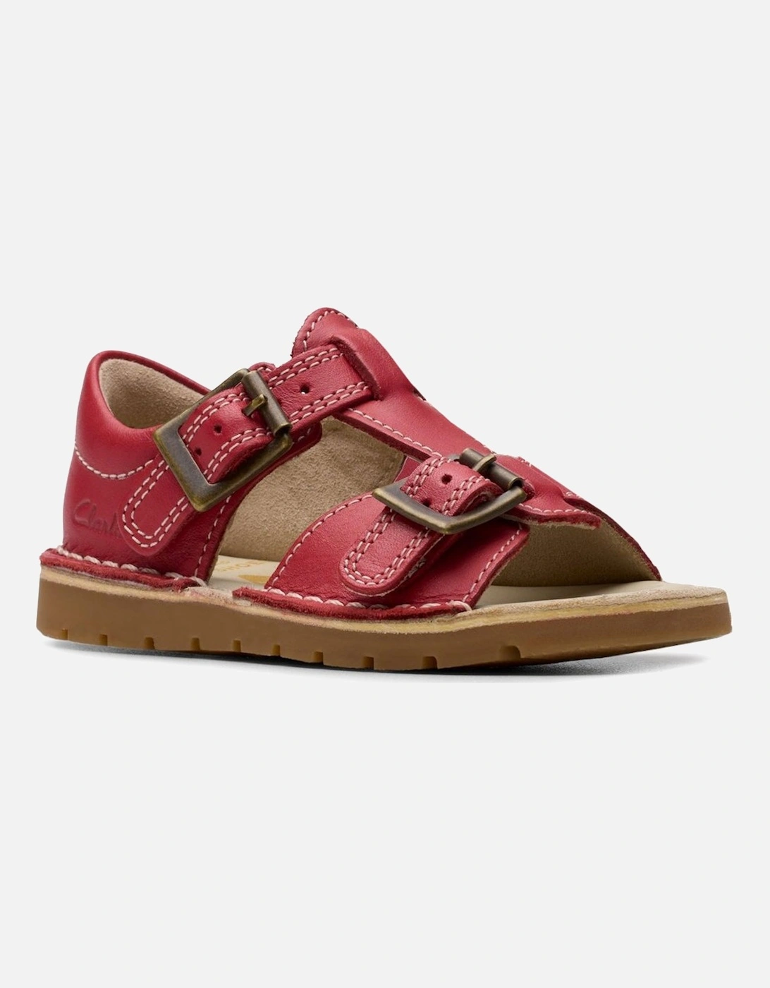 Clarks Girls Red  Playsun Reef T Infant Sandals - Size 5.5/F (Standard) Kids