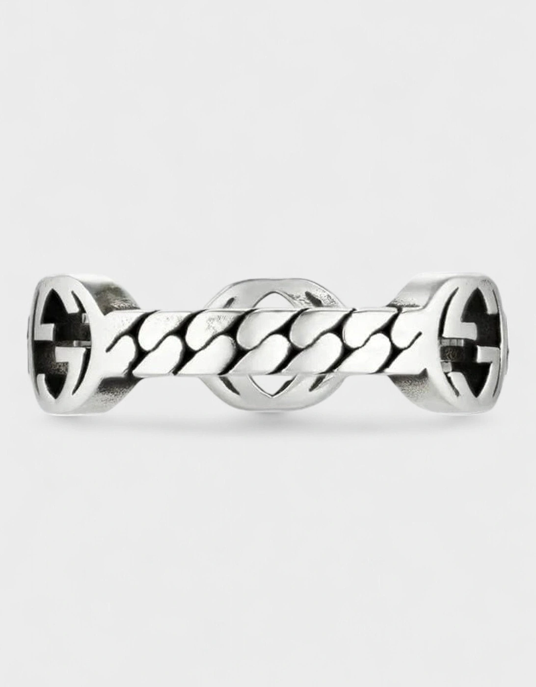 Interlocked G Ring in 925 Sterling Silver