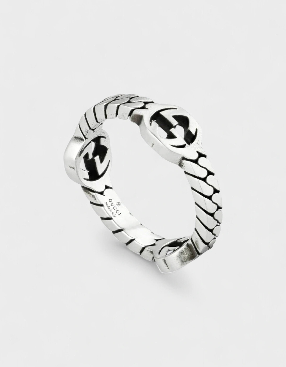 Interlocked G Ring in 925 Sterling Silver, 5 of 4