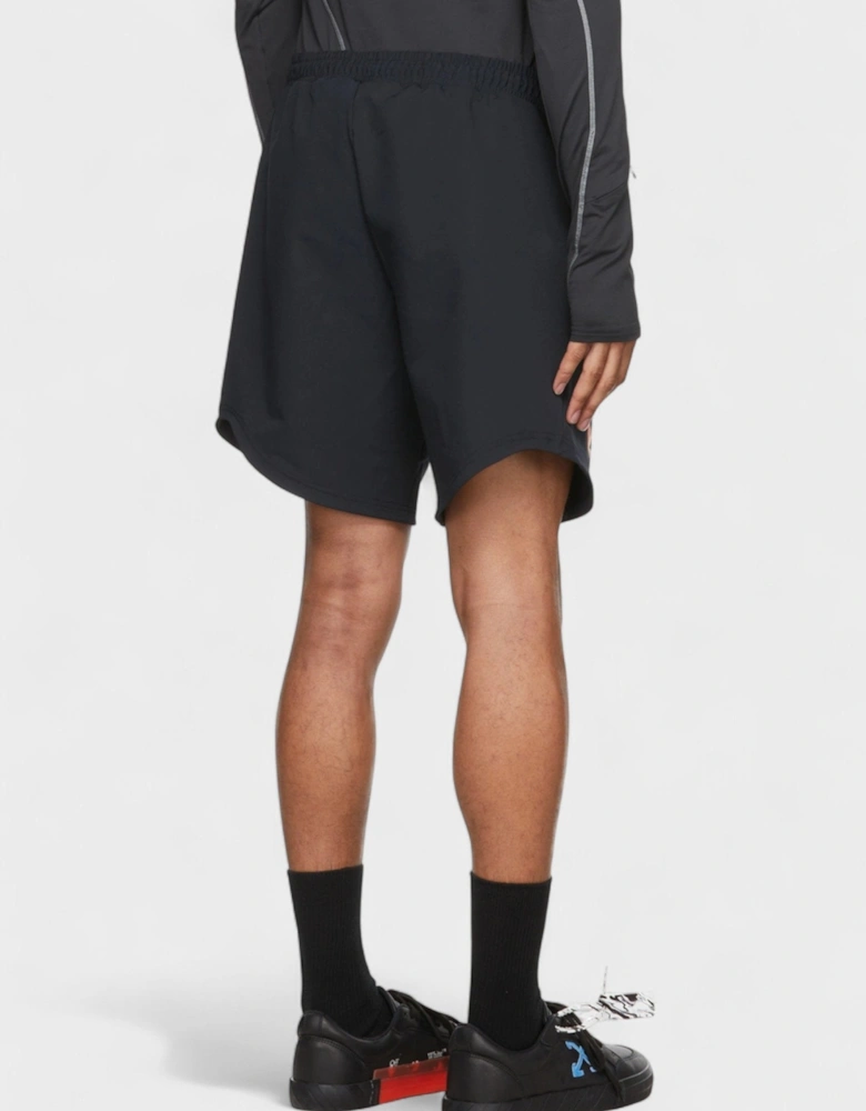 Active Arrow Knit Shorts Black Orange