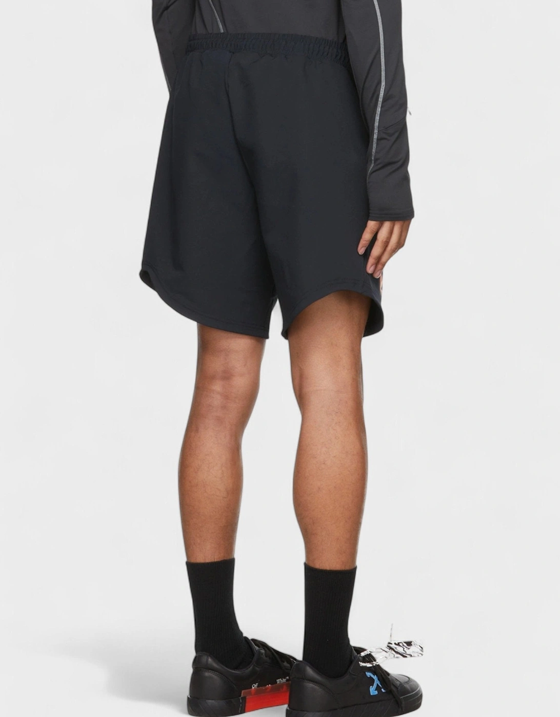 Active Arrow Knit Shorts Black Orange