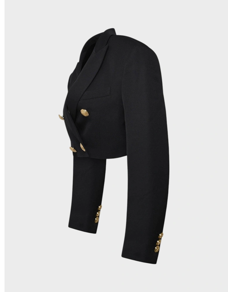Cropped Blazer Black Gold