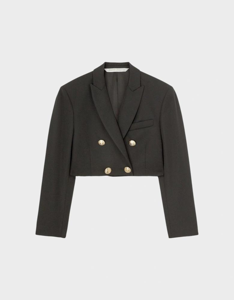 Cropped Blazer Black Gold