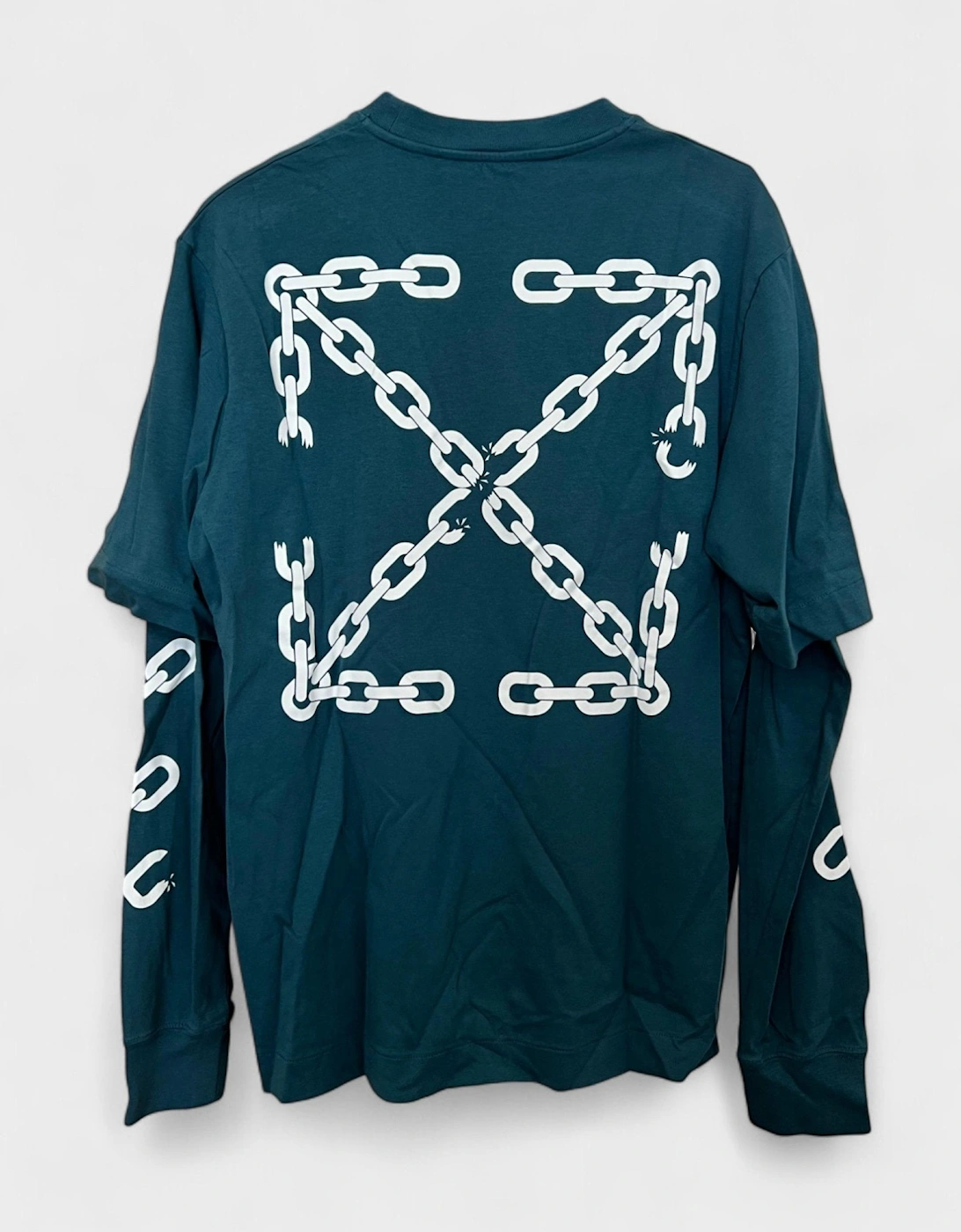 Chain Arrow Double Sleeve Green White, 5 of 4