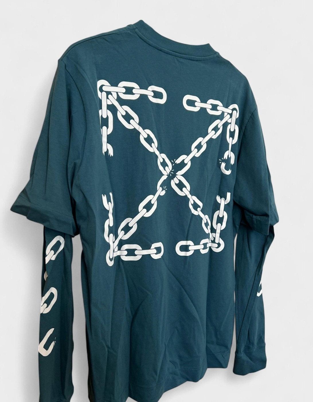Chain Arrow Double Sleeve Green White
