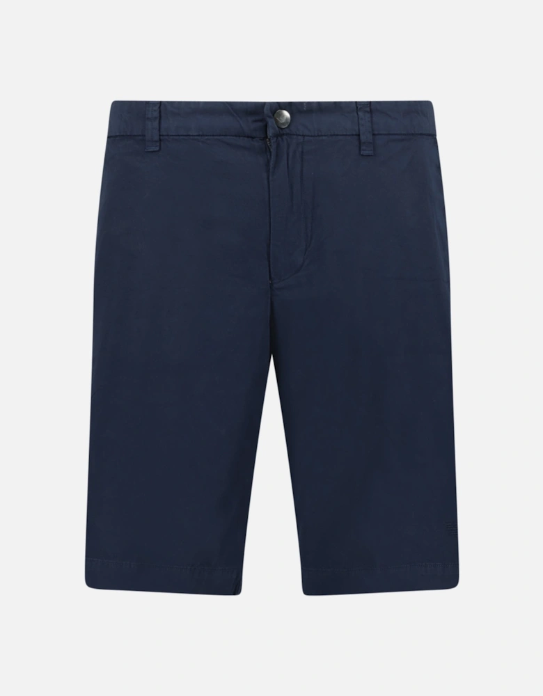 Logo Cotton Bermuda Shorts Navy