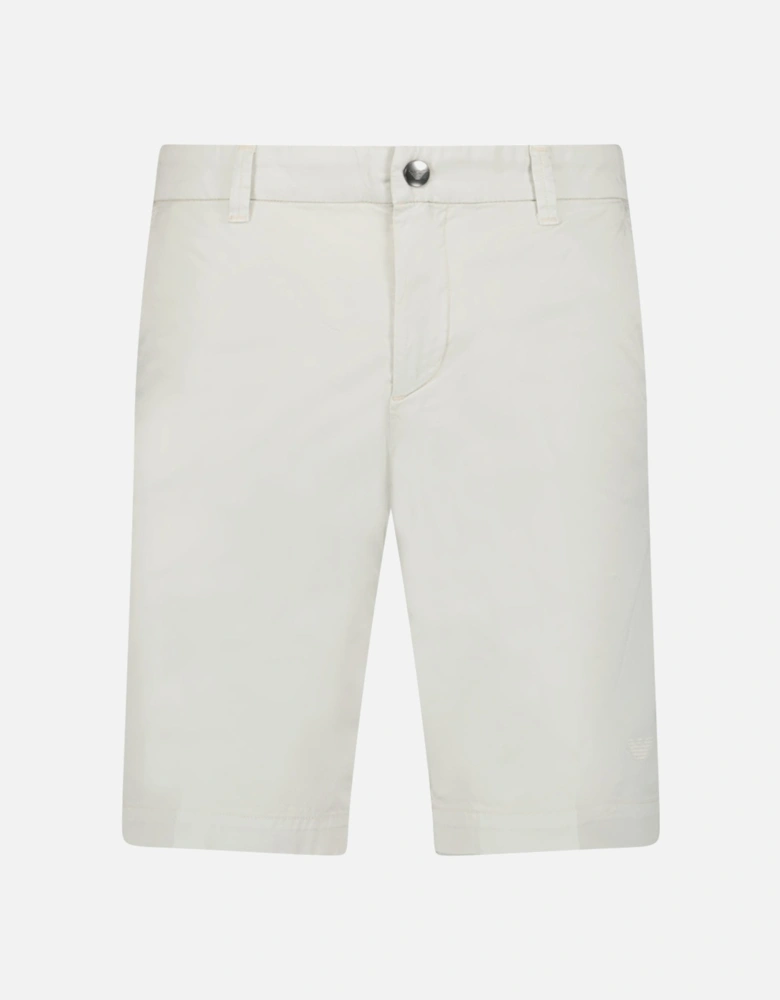 Logo Cotton Bermuda Shorts Cream