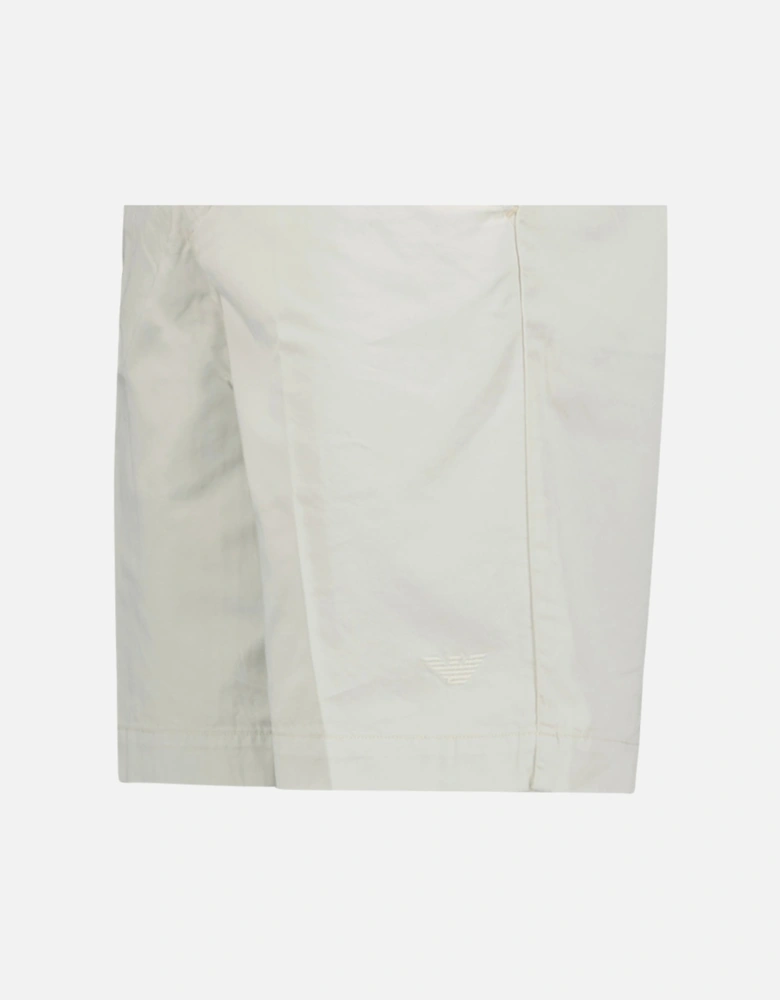 Logo Cotton Bermuda Shorts Cream