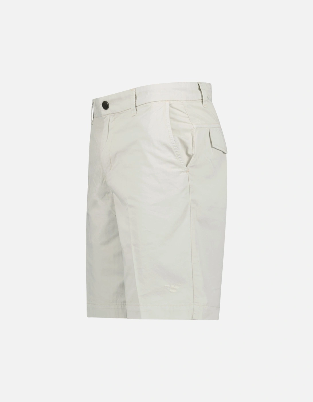 Logo Cotton Bermuda Shorts Cream