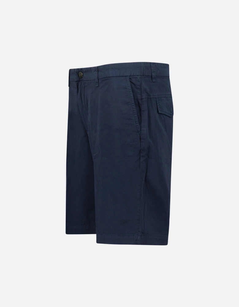 Logo Cotton Bermuda Shorts Navy