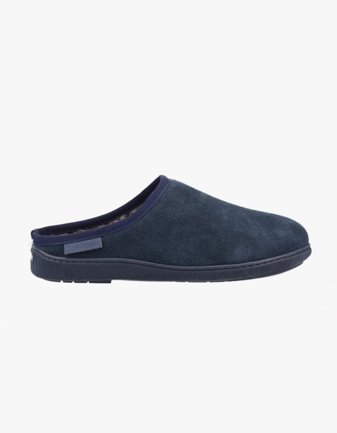 Hush Puppies Men's Hush Puppies ASHTON Mens Leather Mule Slippers Navy - Blue