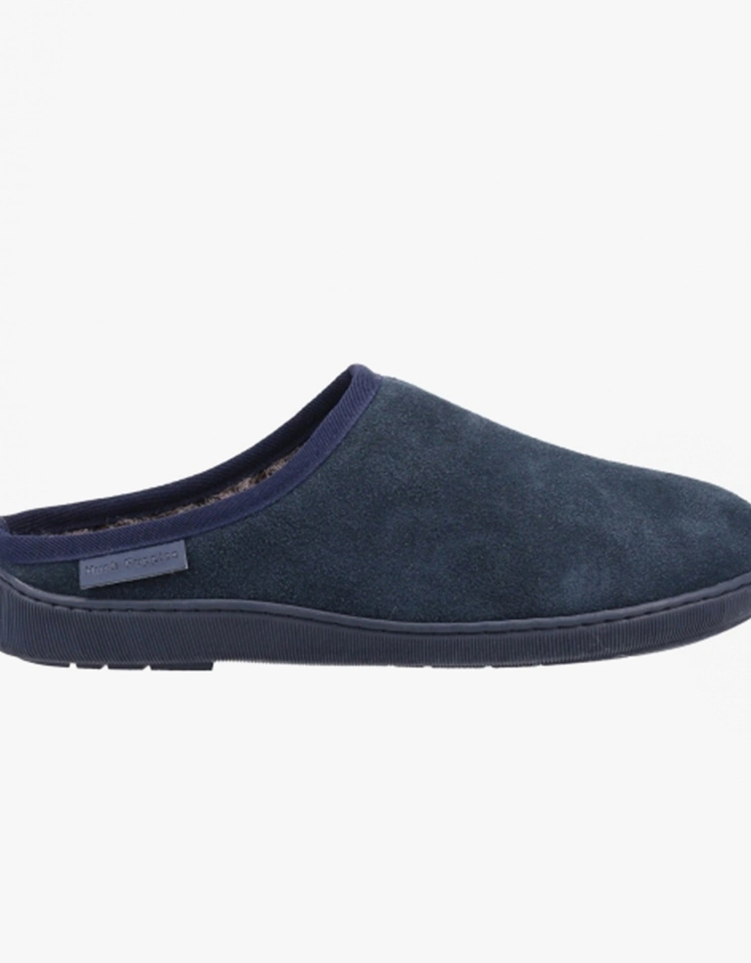 ASHTON Mens Leather Mule Slippers Navy, 5 of 4