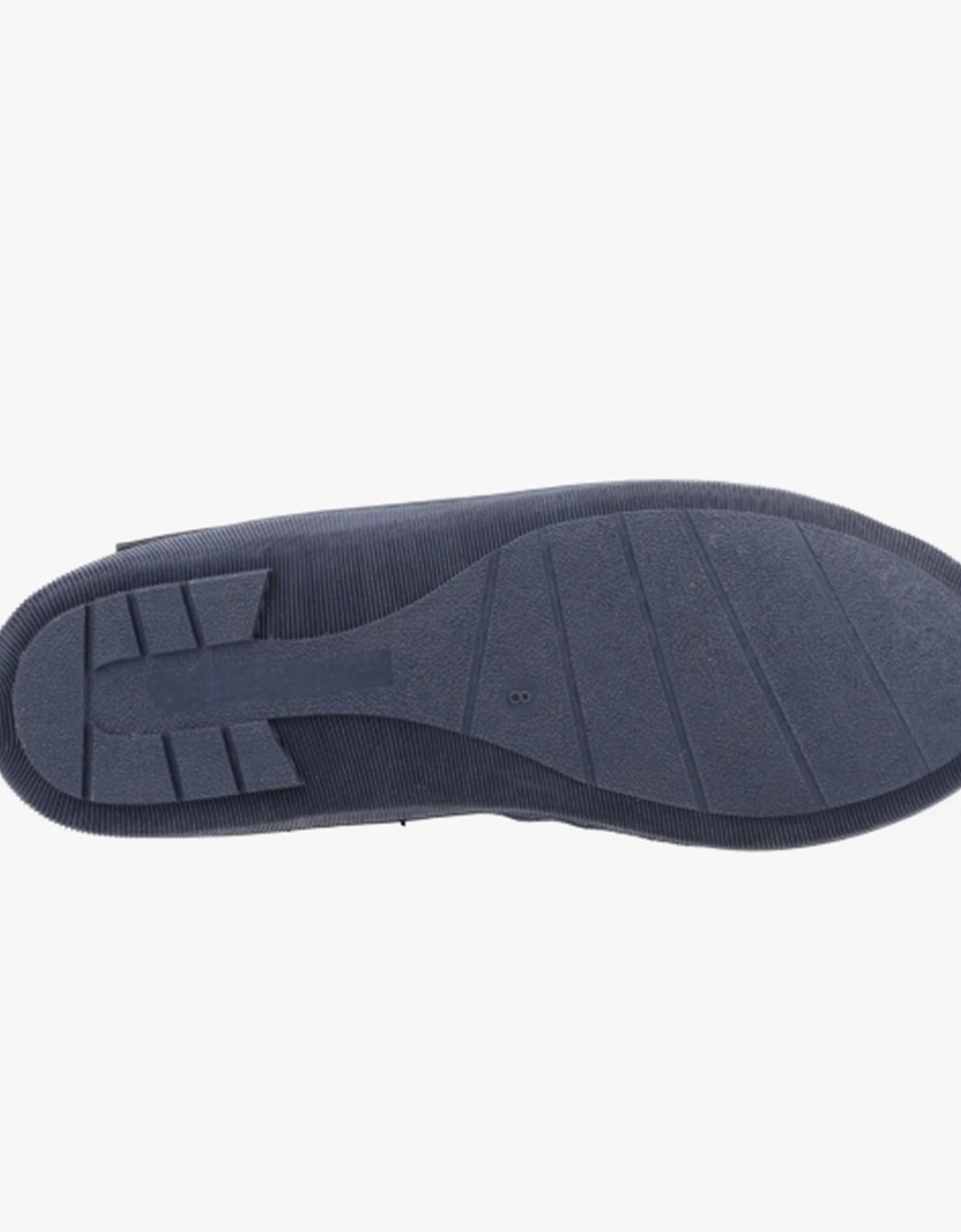 ASHTON Mens Leather Mule Slippers Navy