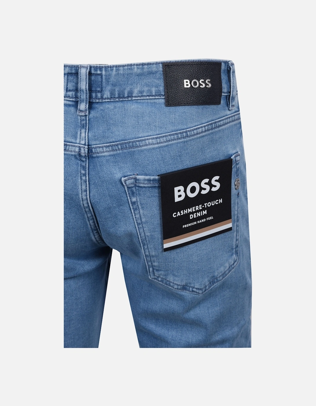 Men's BOSS Black H-Re Maine Light Denim Jeans - Blue/Green - Size: 32/32