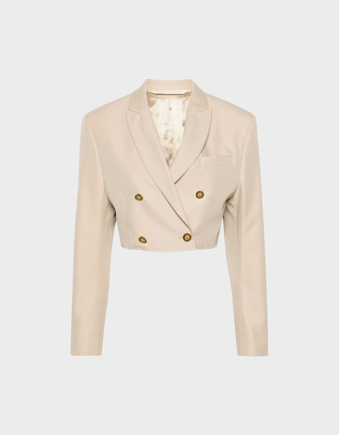 Buttons Cropped Blazer Beige, 5 of 4