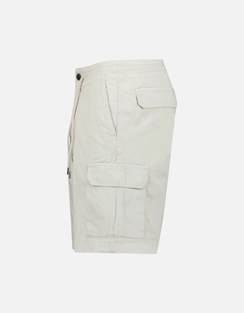 Logo Bermuda Shorts in Off White