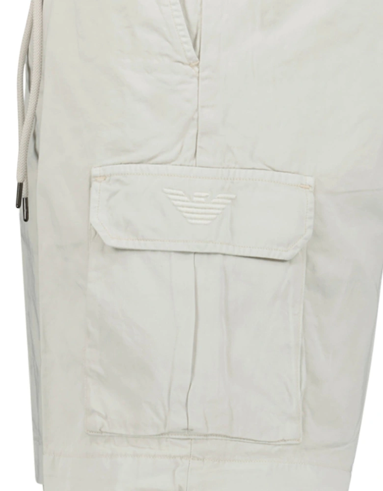 Logo Bermuda Shorts in Off White