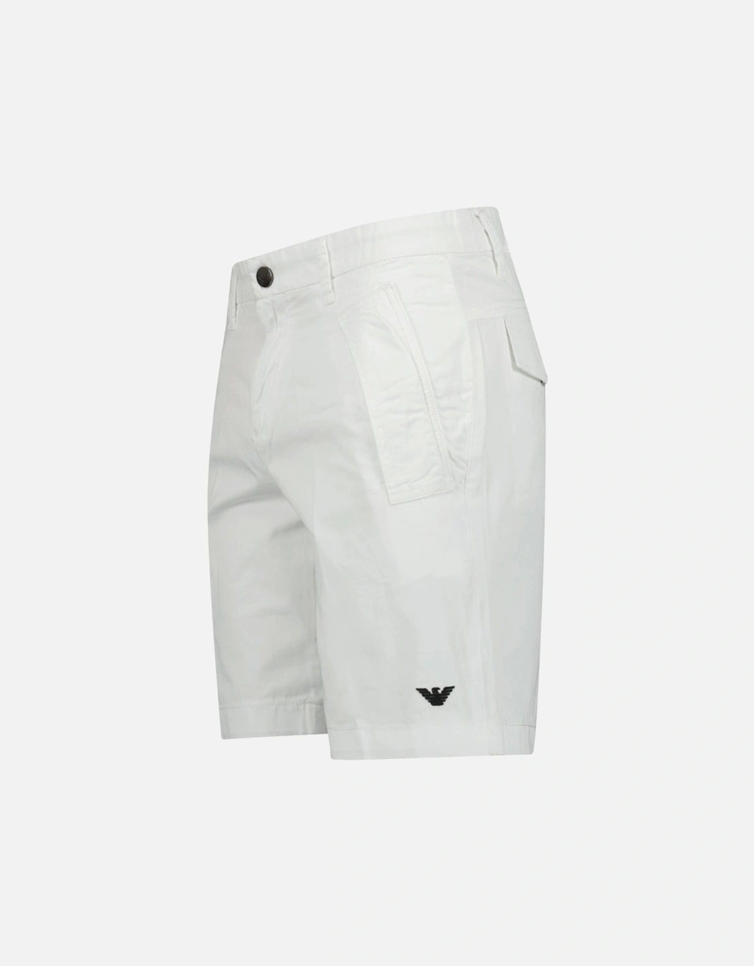 Logo Cotton Bermuda Shorts White, 5 of 4