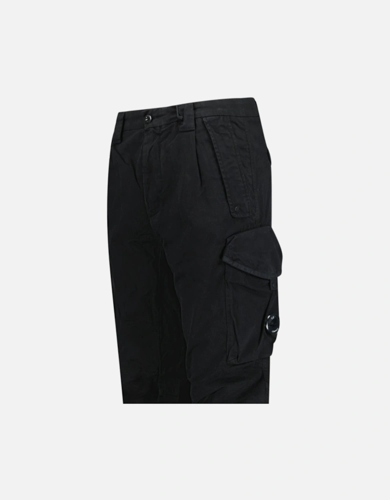 Stretch Sateen Utility Cargo Lens Pants Black