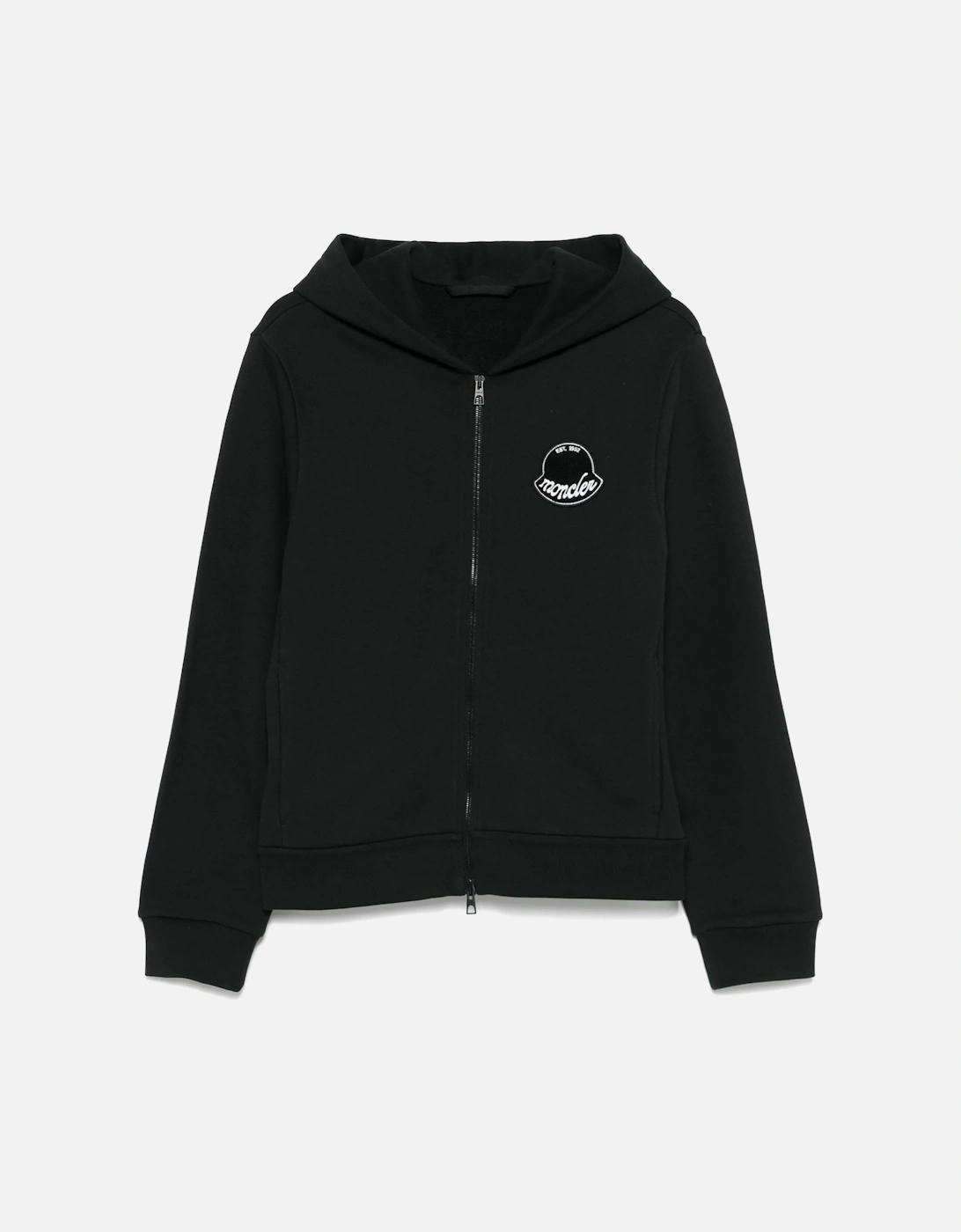 Zip Through Logo Hoodie Black, 6 of 5