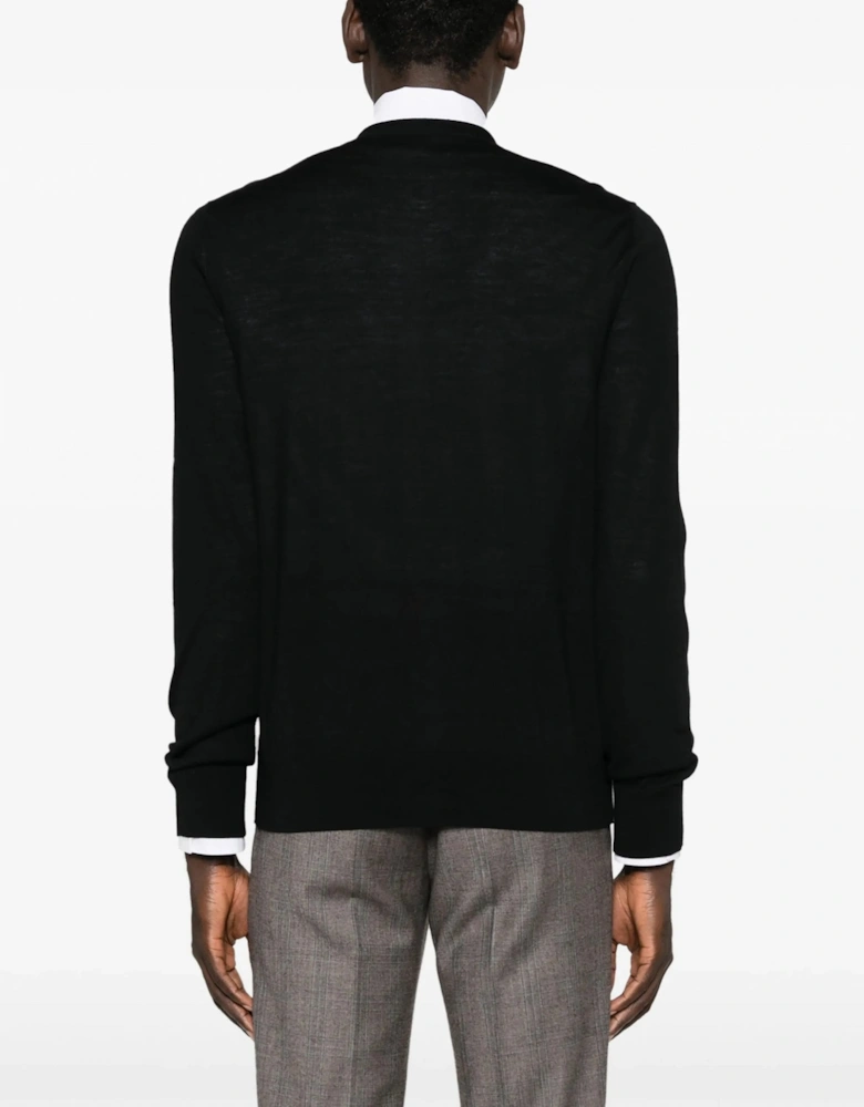 D2 Wool Cardigan Black