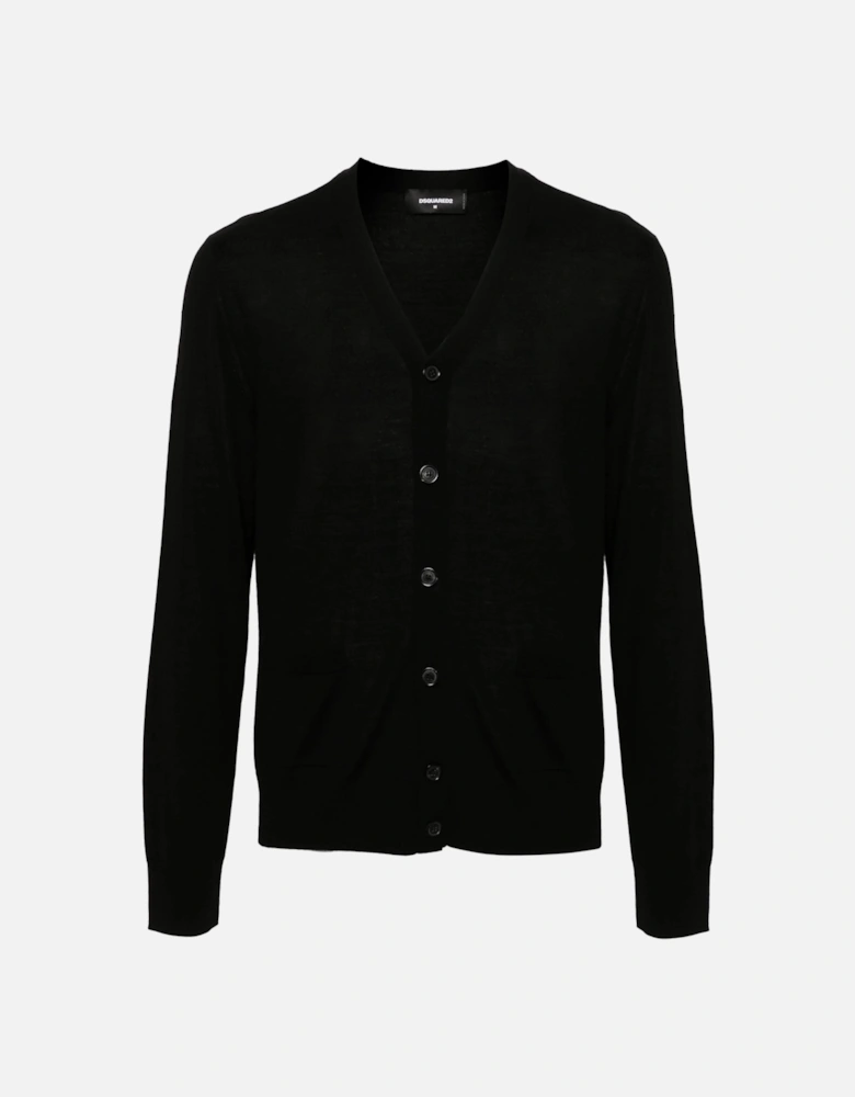 D2 Wool Cardigan Black
