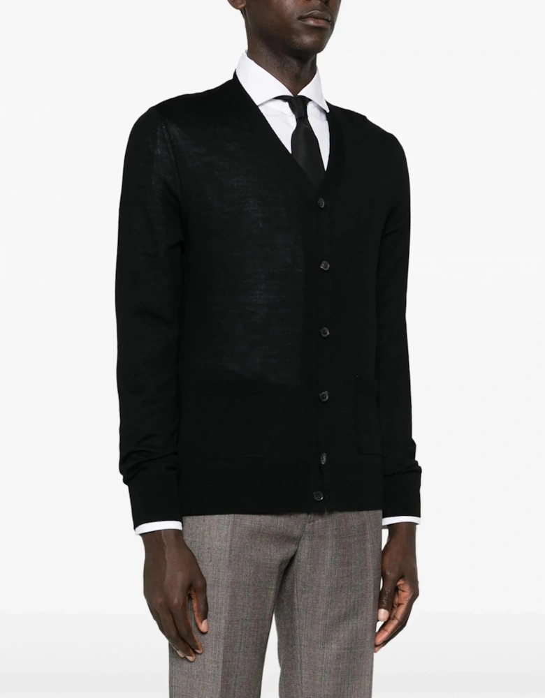 D2 Wool Cardigan Black