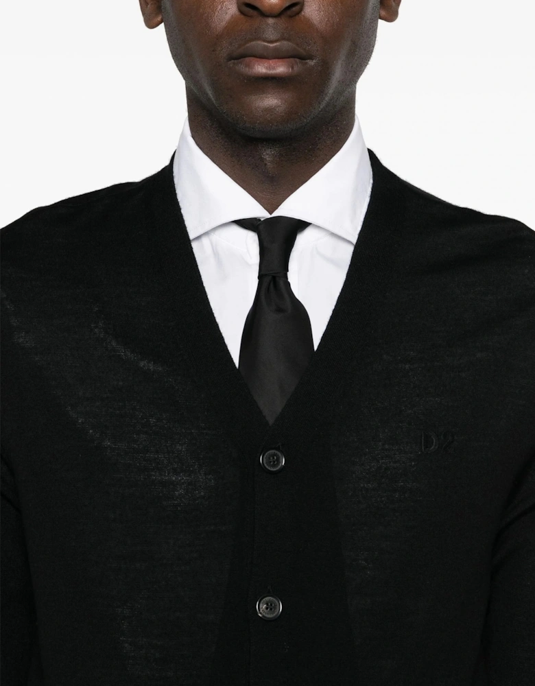 D2 Wool Cardigan Black